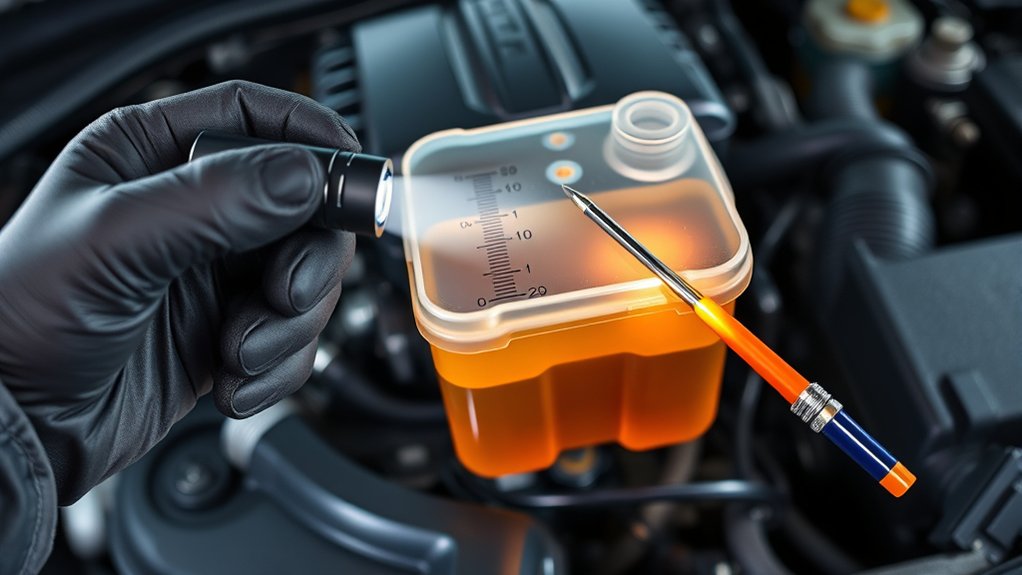 check dipstick marks fluid clarity