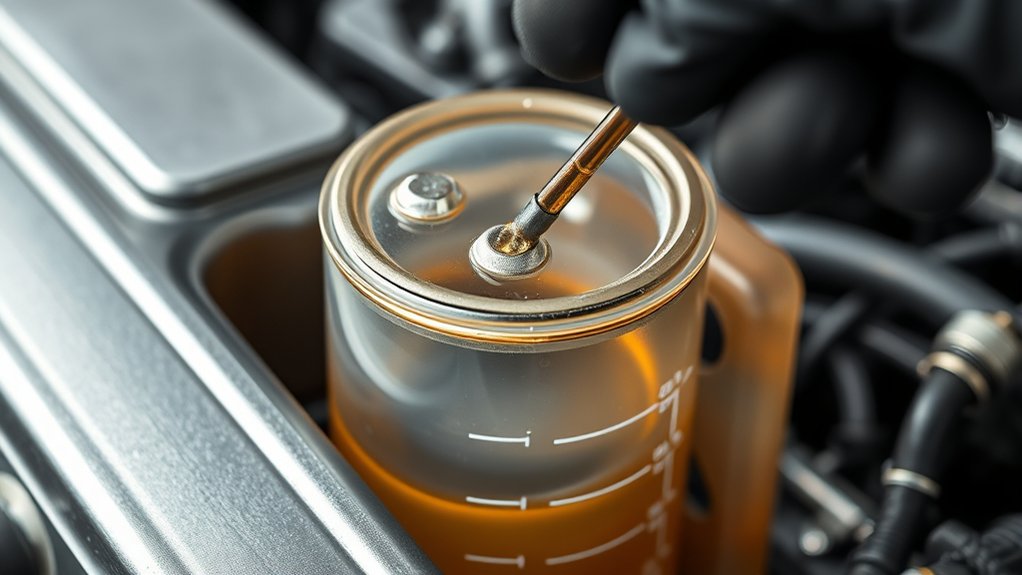 check fluid level before filling