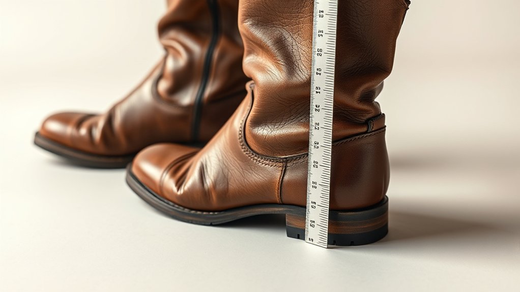 clean boots upright flat surface precise shaft height