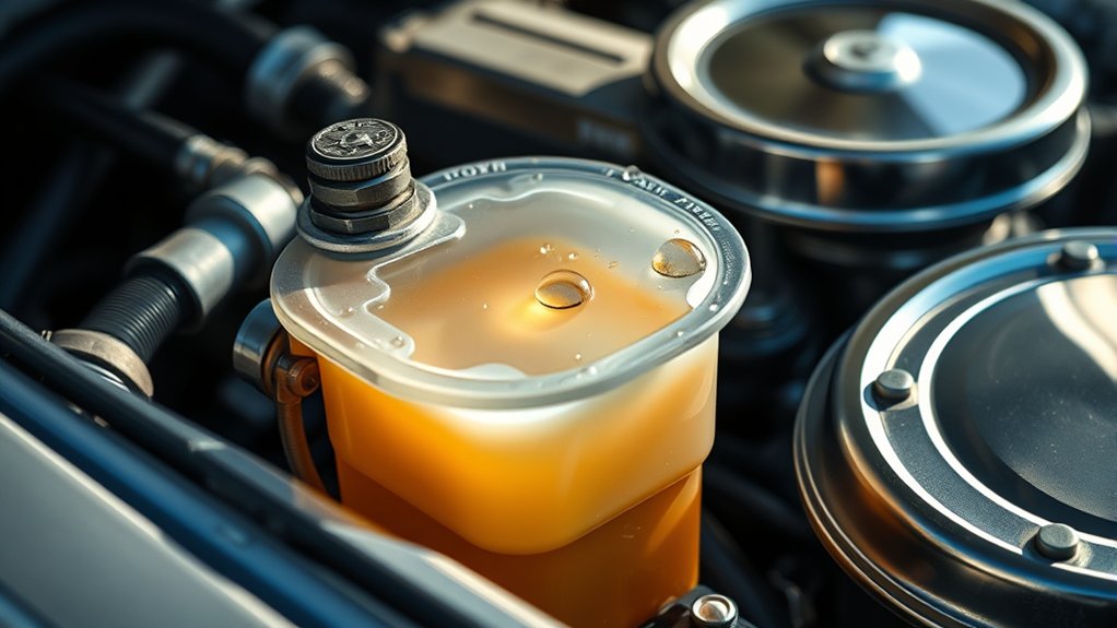 hydraulic fluid powers steering