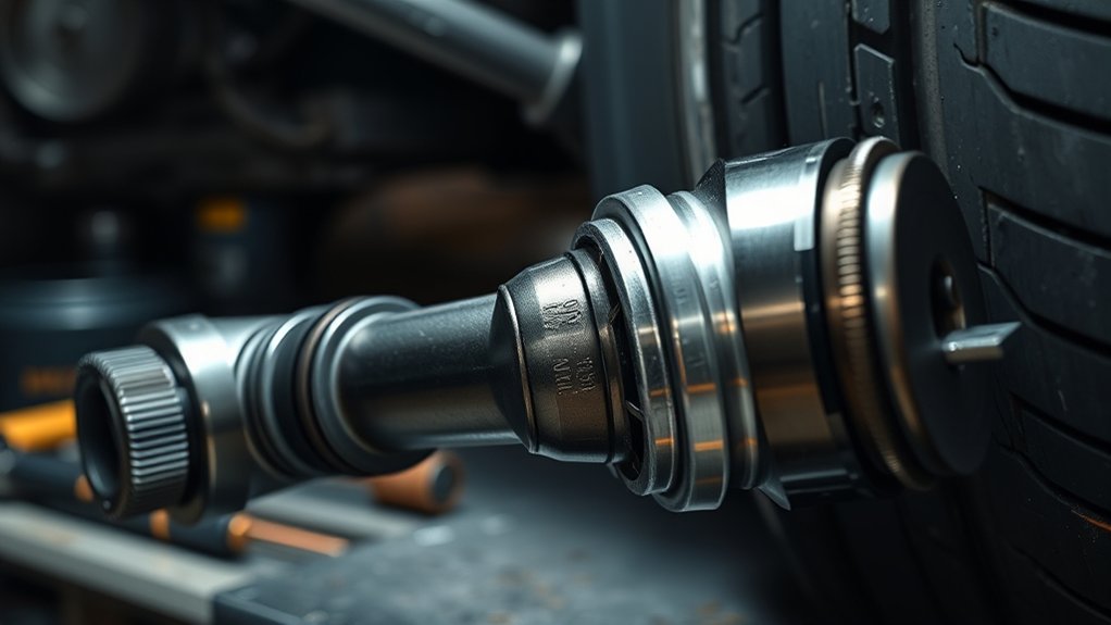 identify correct half shaft inspect surrounding components