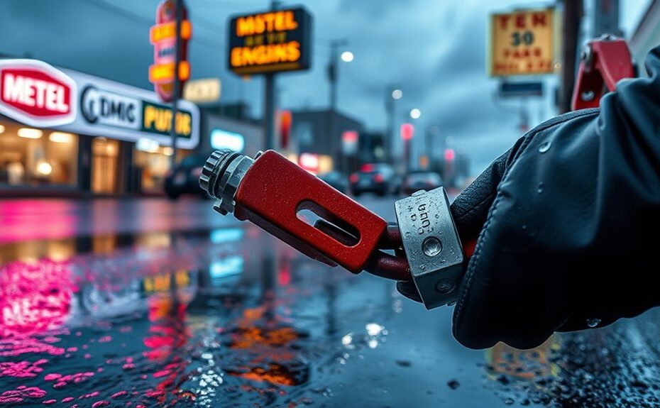 jumper cables in rain