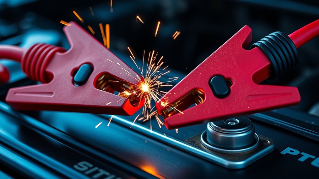 jumper cables transfer power safely