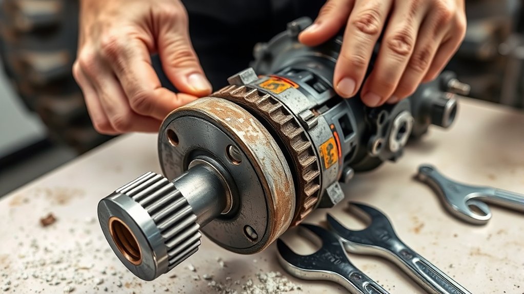 lock gearbox lubricate disengage shaft
