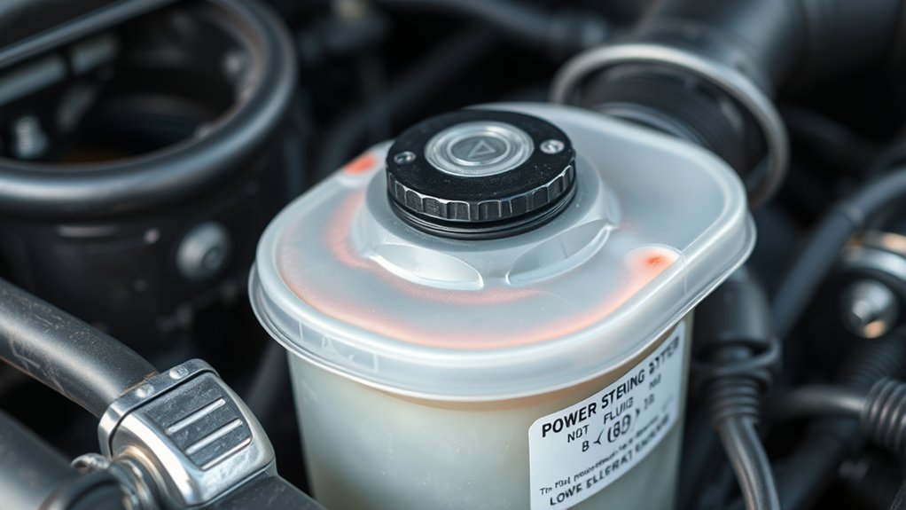 low power steering fluid signs