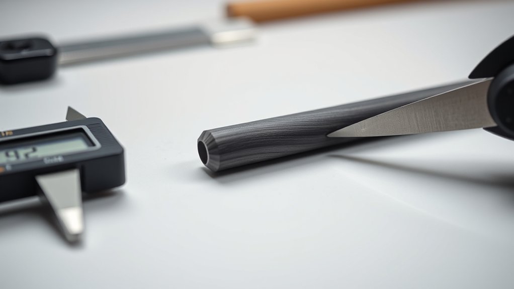 measure shaft length precisely with components