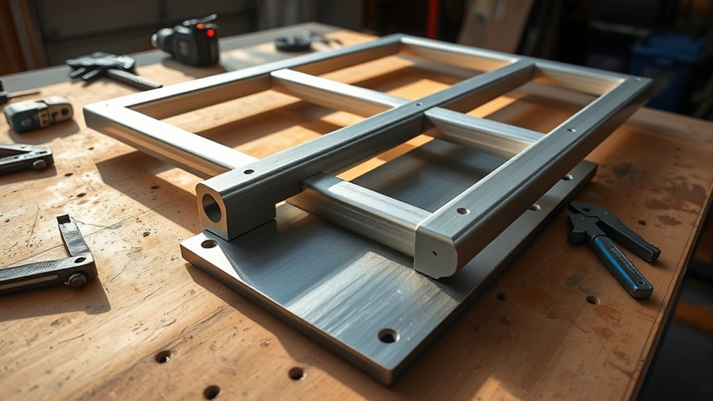 measuring materials cutting assembly