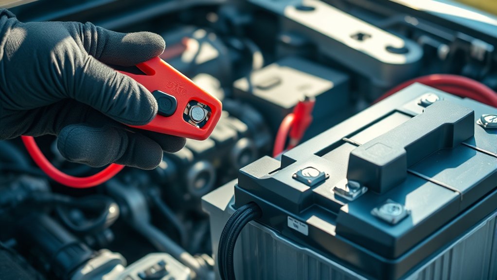 proper jumper cable connections and battery condition