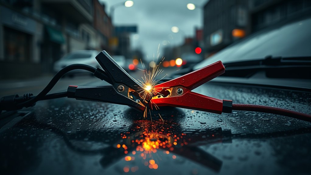 rain increases jumper cable risk