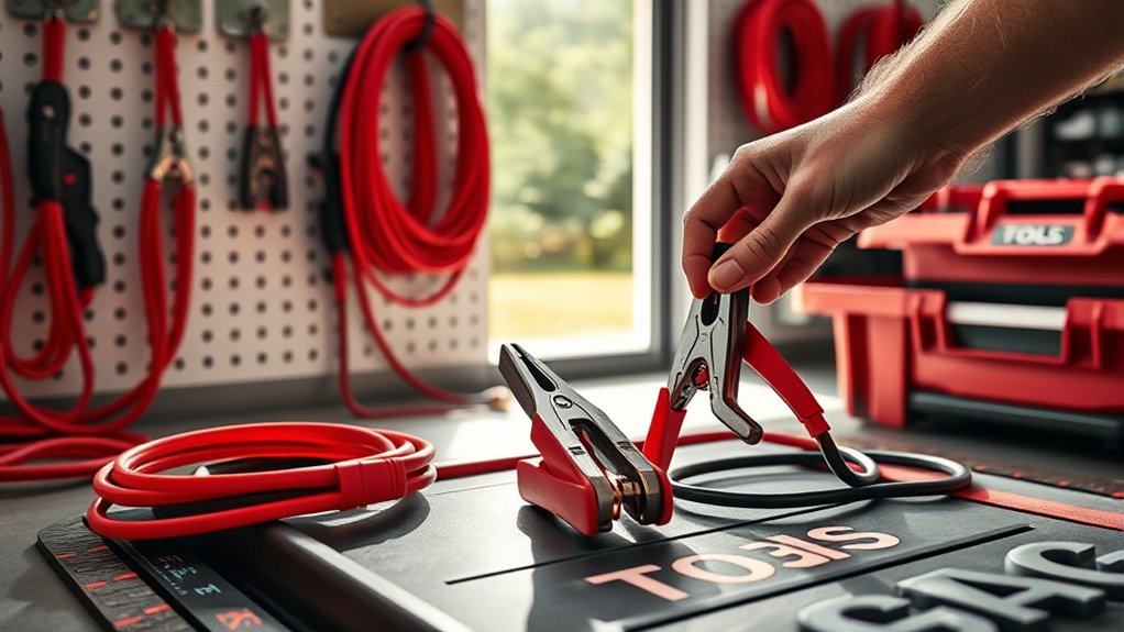 regularly inspect and store jumper cables