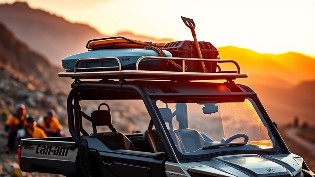 roof rack enhances can am defender cargo capacity
