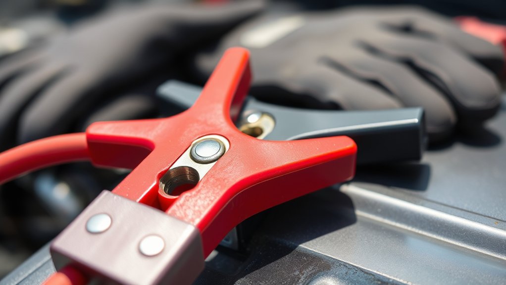 safe jump start with clamps