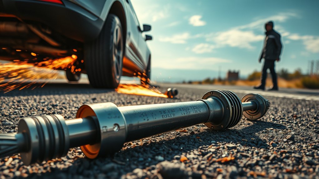 sudden drive shaft failure symptoms